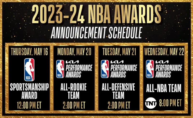 NBA官方：体育道德风尚奖将于17日揭晓 最佳阵容名单下周公布